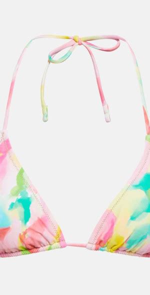 Reina Olga Susan Printed Triangle Bikini Top