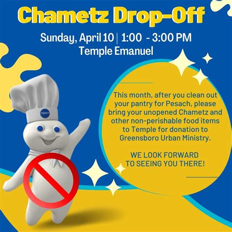 Chametz Drop Off TE GSO Connection