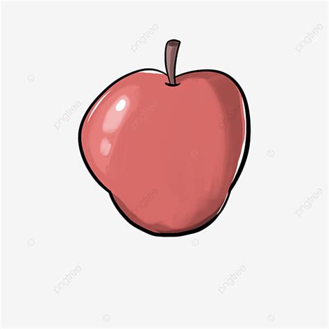 Manzana Roja Brillante Simple PNG Rojo Manzana Simple Manzana PNG Y