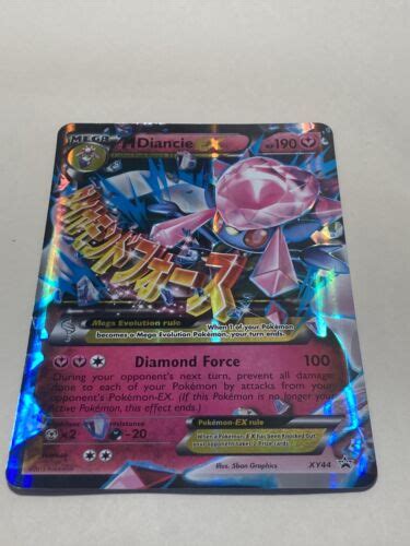 Mavin Mega M Diancie EX Holo XY44 JUMBO Ultra Rare Black Star Promo