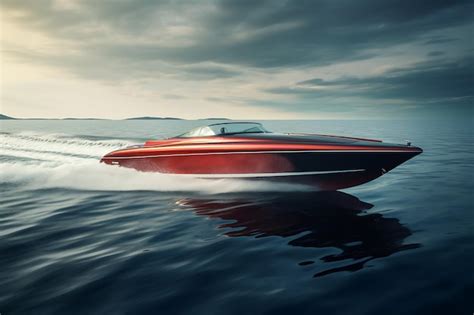 Premium Ai Image Aerial View Of Luxury Speedboat