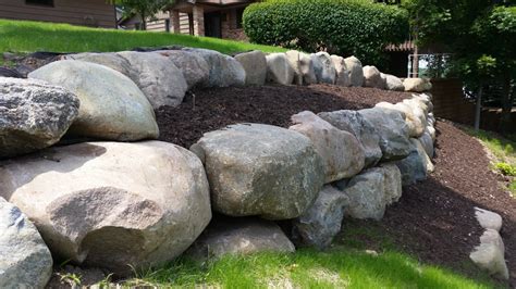 Block Natural Stone Or Boulder Wall Retaining Walls Ns Landscapes