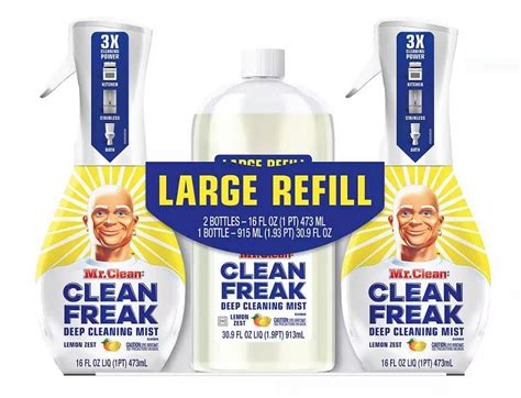 Mr Clean Clean Freak Deep Cleaning Mist Cleaner Lemon Zest Scent