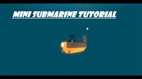 Mini Submarine Tutorial Roblox Plane Crazy YouTube