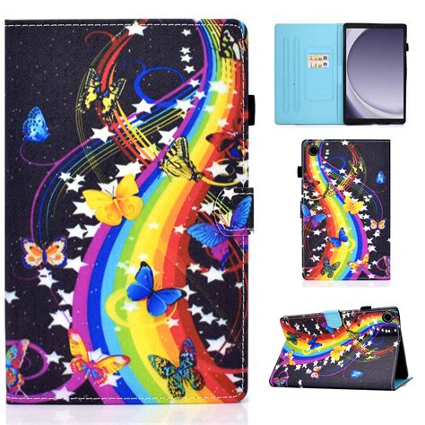 For Samsung Galaxy Tab A9 Pu Leather Case Pattern Printing Smart Tablet Cover With Pencil Holder