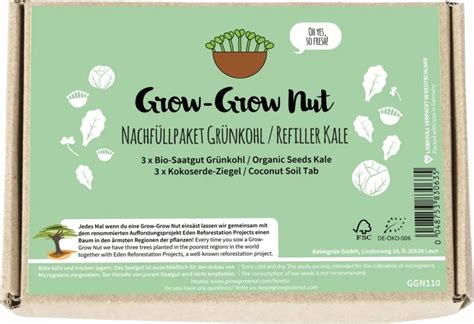 Grow Grow Nut Microgreens Nachf Llpaket Gr Nkohl Set Bloomling