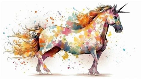 Premium Photo Unicorn Vector Illustration Magic Fantasy Unicorn With