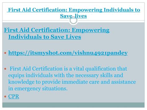 Ppt First Aid Certification Powerpoint Presentation Free Download Id12260135