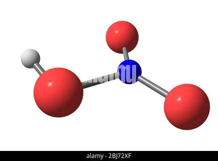 Nitric Acid Hno Strong Mineral Acid Molecule Used In Production Of