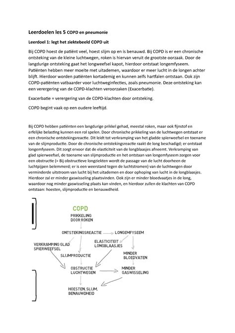 Afp Les Copd En Pneumonie Leerdoelen Les Copd En Pneumonie
