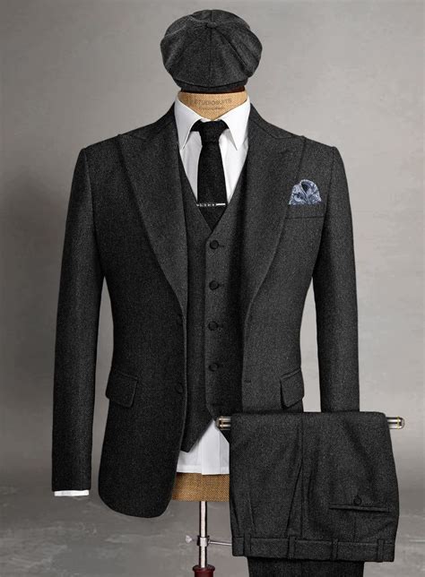 StudioSuits Peaky Blinders Suit Thomas Shelby Charcoal Tweed