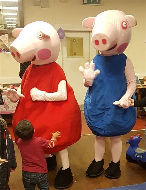 Peppa George Party Pigs Mascot Fancy Dress Costume Hire Rent A Mascot