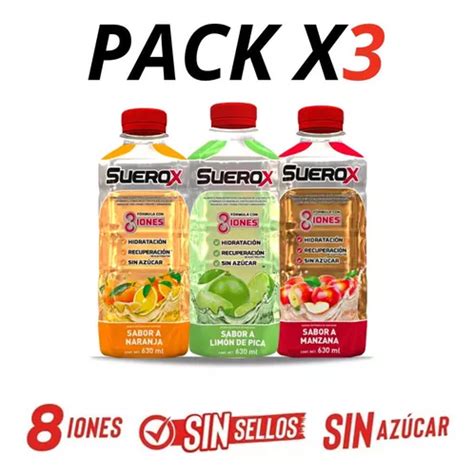 Suerox Bebida Hidratante Sabores 630ml Pack X3 Cuotas sin interés