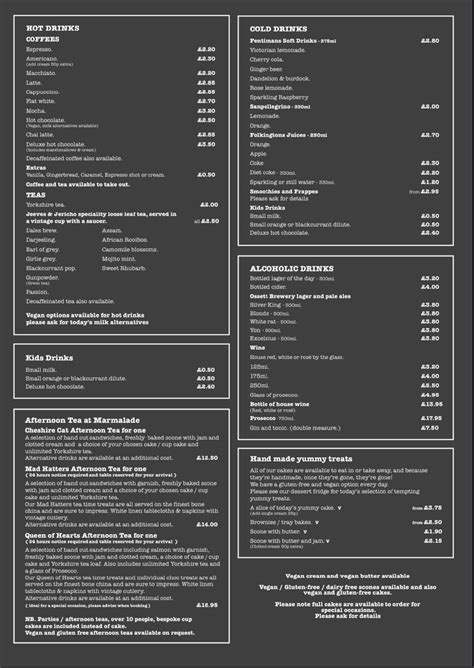 Menu At Marmalade On The Square Cafe Wakefield