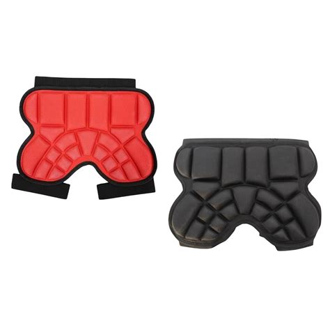 2 Padded Hip Protection Pads Black And Red