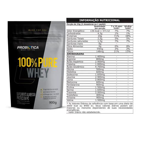 Pure Whey Refil G Probiotica Fox Suplementos