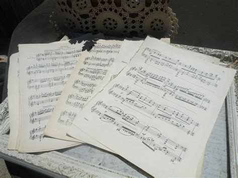 Vintage Music Sheets, Gift Wrap, Valentine's Day Gift Wrap, Music ...