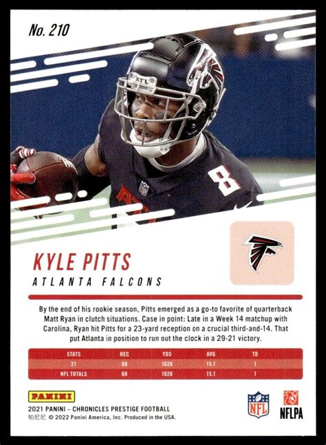 Panini Chronicles Prestige Kyle Pitts Rookie Atlanta Falcons