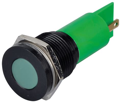 Apm Q F B G E Indicator Led V Dc Mm Faston Green Blc At