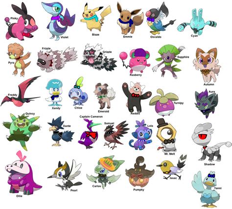 All Of My Pokemon Ocs By Fluffyiscool2022 On Deviantart