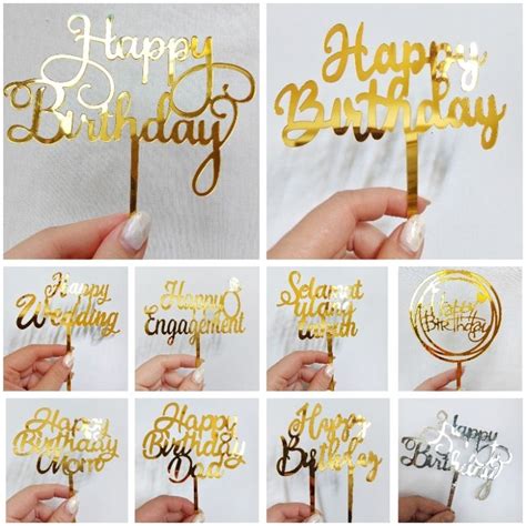 Jual Pcs Cake Topper Happy Birthday Toper Kue Ultah Ulang Tahun