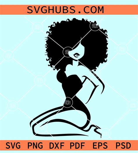 Black Pin Up Girl Svg African American Svg Black Girl Svg Pinup Girl Png