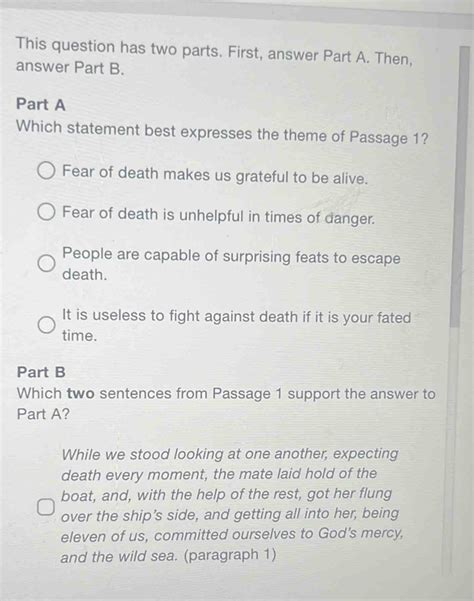 Solved This Question Has Two Parts First Answer Part A Then Answer Part B Part A Which