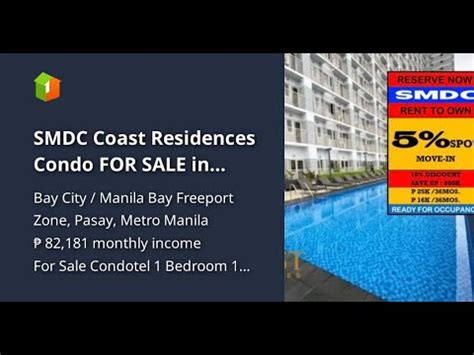 Smdc Coast Residences Condo For Sale In Roxas Boulevard Pasay City