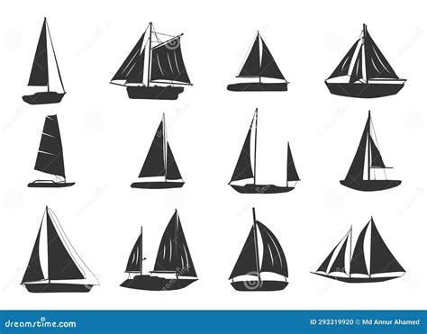 Sailboat Silhouette Logo Vector Illustration CartoonDealer 198545542