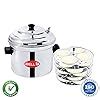 Ibell Stainless Steel Plates Idly Cooker Pot Induction And Gas Stove