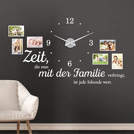 Tjapalo S Tku5 Wanduhr Wandtattoo Uhr Wohnzimmer Wandsticker Spruch