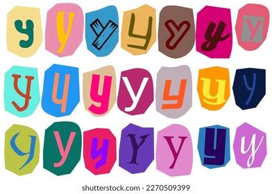 Alphabet Y Vector Cut Newspaper Magazine Stock Vector Royalty Free