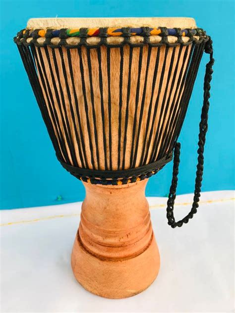 African Wooden Drum Wood Drum African Instrument Djembe Etsy