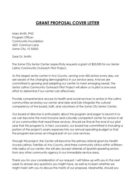 Grant Proposal Cover Letter Sample: Expert Guide (Templates)
