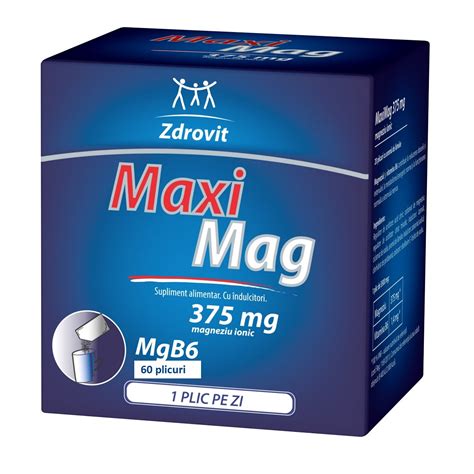 Maximag Mg Magneziu Ionic Plicuri Zdrovit Farmacia Tei Online