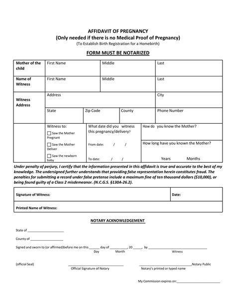 Printable Proof Of Pregnancy Form From Doctor