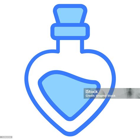 Nail Polish Bottle Finger Icon Simple Design Blue Line Icon Stock