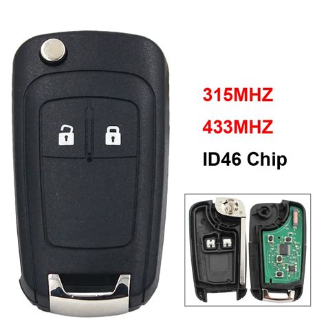 2 Button Folding Flip Remote Smart Car Key Fob 315Mhz Or 433Mhz ID46