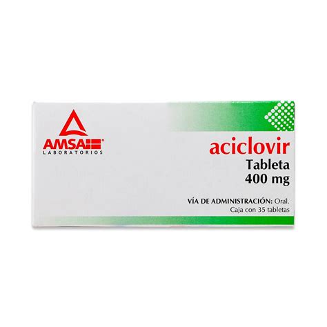 ACICLOVIR CAJA CON 35 TABLETAS 400 MG AMSA