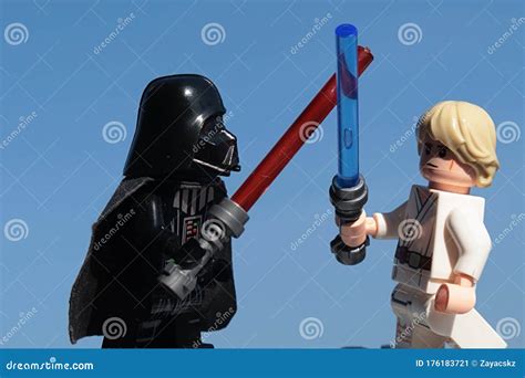 Lego Star Wars Minifigure Darth Vader Silhouette Editorial Photo