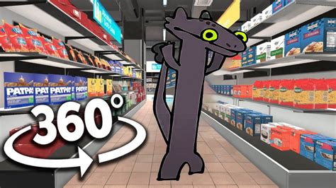 Toothless Dragon Dancing Supermarket In 360º Vr 4k Toothless