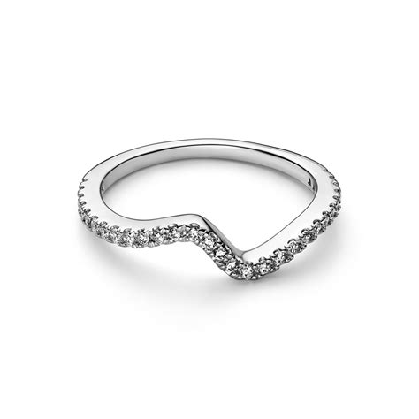 Pandora Timeless Funkelnde Welle Ring