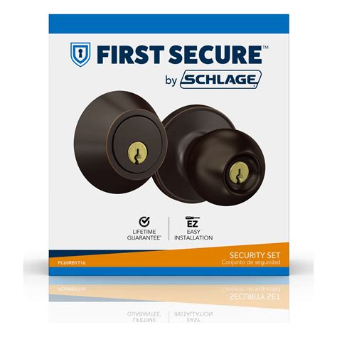 First Secure By Schlage Single Cylinder Door Deadbolt Lock And Keyed