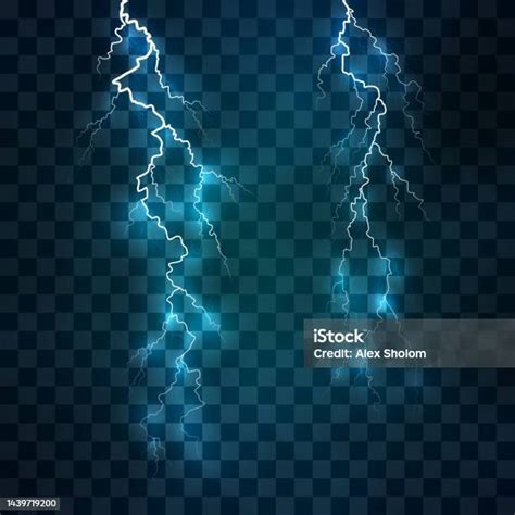 Vector Bright Lightning On A Background Stock Illustration Download