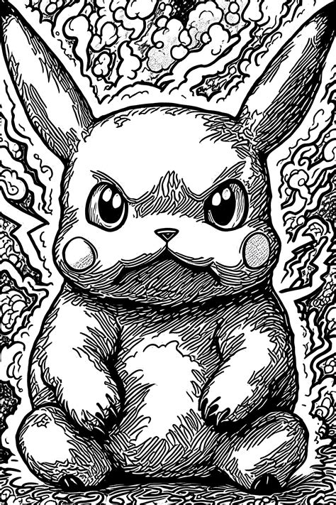 Pikachu Line Art High Detail Gallery Stablecog