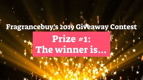 2019 Giveaway Contest Winner Day 1 Youtube