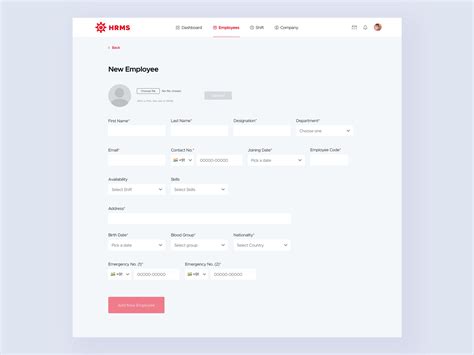 Dribbble Employee Addnew By Vatsal Mehta