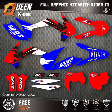 Kit de calcomanías gráficas personalizadas QUEEN X MOTOR para KTM 2013