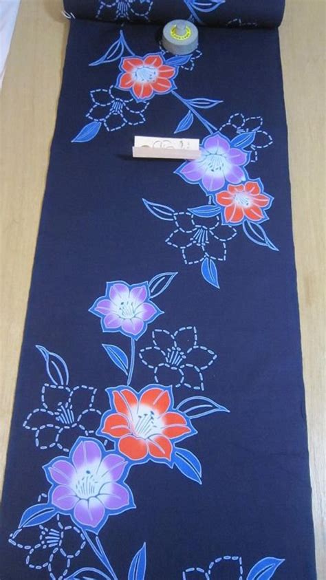 Roll Of Whole Bolt Vintage Yukata Cotton Fabric 36 5cm X 11 5m Made In