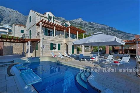 Croatia Makarska Stone Villa With Open Sea View Broker Real Estate